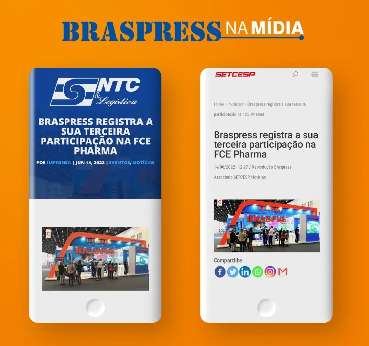 Participação da Braspress em feira farmacêutica é destaque na NTC&Logística e no SETCESP