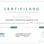 Braspress utiliza energia limpa e obtém selo verde