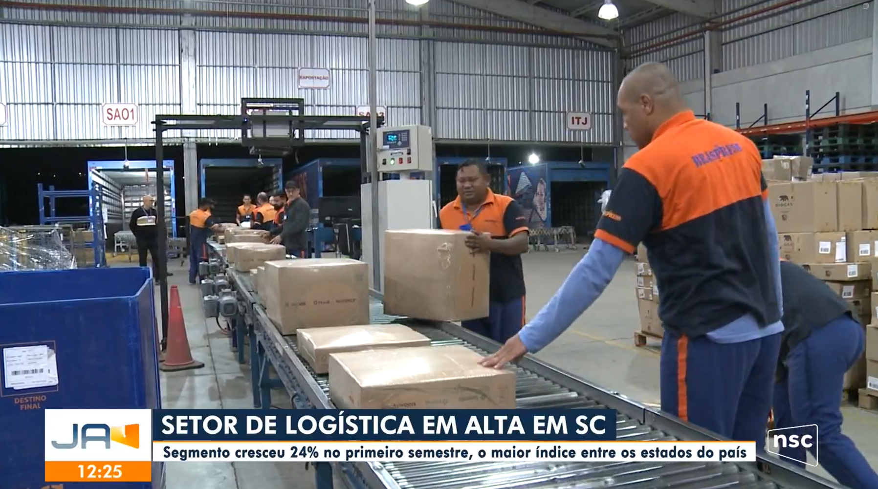 Braspress participa de reportagem de afiliada da TV Globo em Santa Catarina